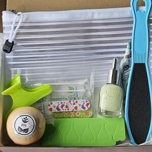 Spa Day Kit Mixed Beauty Bundle Nail Tools Polish Foot File Accessories